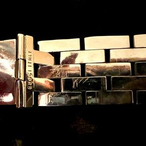 Gucci vintage Stainless steel basket weave belt